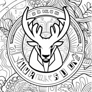 Milwaukee Bucks Logo Coloring Page 11247-9219