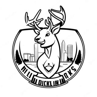 Milwaukee Bucks Logo Coloring Page 11247-9220