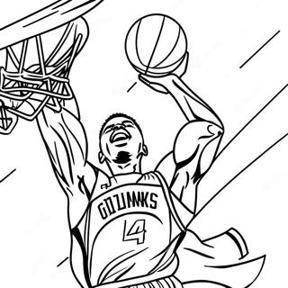 Giannis Antetokounmpo Dunking Coloring Page 11248-9224