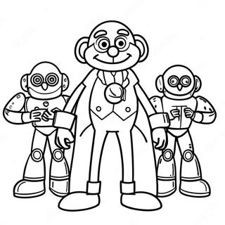 Evil Dr Eggman With Robots Coloring Page 11258-9232