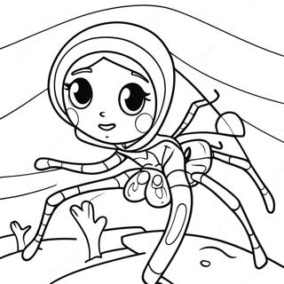 Adventurous Spider Girl Coloring Page 11278-9246