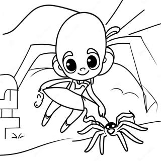 Adventurous Spider Girl Coloring Page 11278-9247