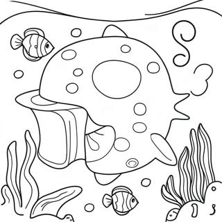 Underwater Scene With Letter U Coloring Page 11288-9255