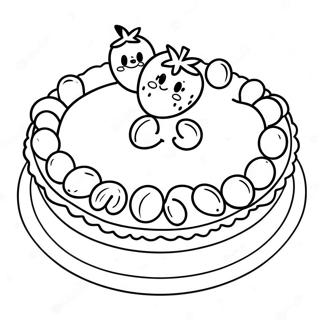 Delicious Fruit Pie Coloring Page 11298-9263