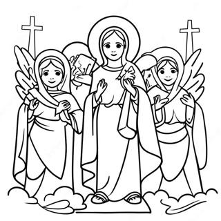 Festive All Saints Day Coloring Page 11308-9269