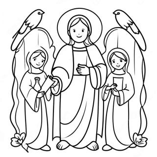 Festive All Saints Day Coloring Page 11308-9271