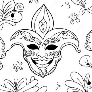 Mardi Gras Coloring Page 1131-904