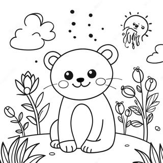 Whimsical Indie Art Coloring Page 11338-9296