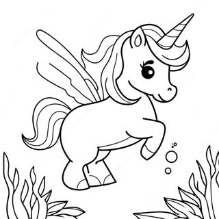 Unicorn Mermaid Coloring Page 11347-9298