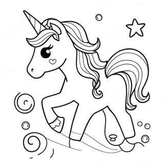 Unicorn Mermaid Coloring Page 11347-9300