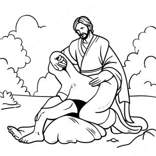 The Good Samaritan Coloring Page 11387-9332