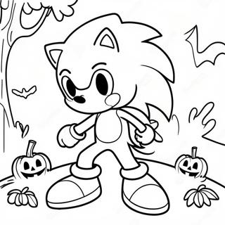 Sonic Halloween Coloring Page 11407-9347