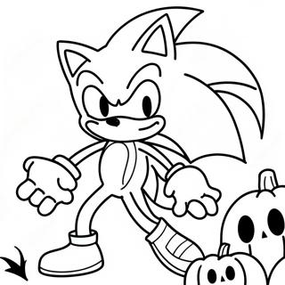 Sonic Halloween Coloring Page 11407-9348