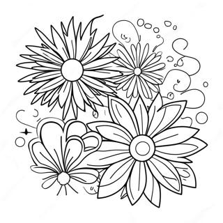 Festive New Years Fireworks Coloring Page 11418-9358