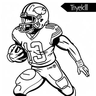 Tyreek Hill In Action Coloring Page 1142-915