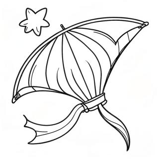 Kite Flying In A Sunny Sky Coloring Page 11437-9370