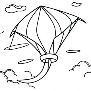 Kite Flying In A Sunny Sky Coloring Page 11437-9372