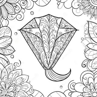 Colorful Kite With Patterns Coloring Page 11438-9374