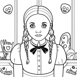 Wednesday Addams Coloring Page 11447-9378