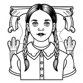 Wednesday Addams Coloring Page 11447-9379