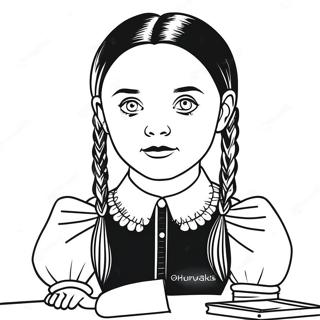 Wednesday Addams Coloring Page 11447-9380