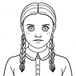 Creepy Wednesday Addams Coloring Page 11448-9383