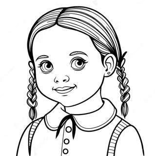 Creepy Wednesday Addams Coloring Page 11448-9384