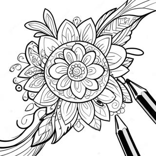 Gel Pen Coloring Page 11457-9386