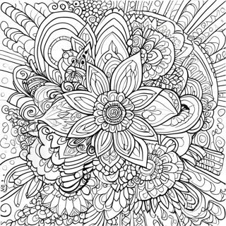 Vibrant Gel Pen Mandala Coloring Page 11458-9390