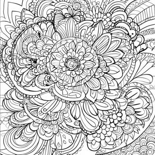 Vibrant Gel Pen Mandala Coloring Page 11458-9392