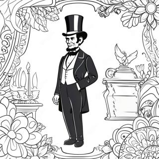 Abraham Lincoln In A Top Hat Coloring Page 11468-9399