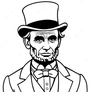 Abraham Lincoln In A Top Hat Coloring Page 11468-9400