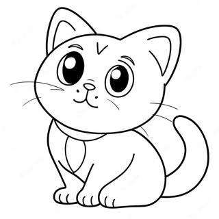 Anime Cat Coloring Page 11477-9402