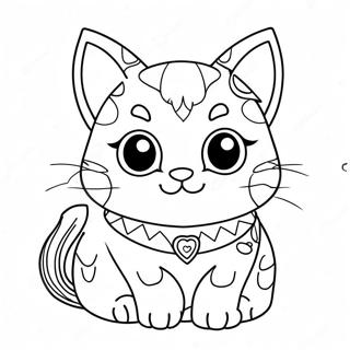 Anime Cat Coloring Page 11477-9404