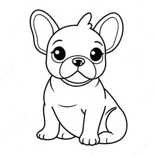 Cute Frenchie Puppy Coloring Page 11498-9421