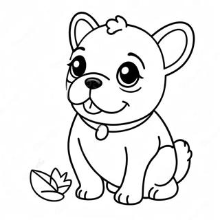 Cute Frenchie Puppy Coloring Page 11498-9422