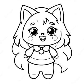 Gacha Life Wolf Girl Coloring Pages