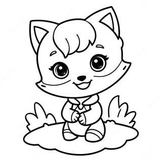 Gacha Life Wolf Girl Coloring Page 11517-9434