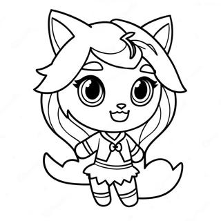 Gacha Life Wolf Girl Coloring Page 11517-9435