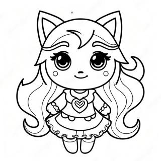 Gacha Life Wolf Girl Coloring Page 11517-9436