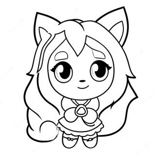 Cute Gacha Life Wolf Girl Coloring Page 11518-9437