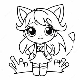 Cute Gacha Life Wolf Girl Coloring Page 11518-9439