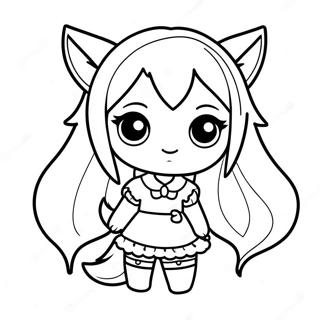 Cute Gacha Life Wolf Girl Coloring Page 11518-9440