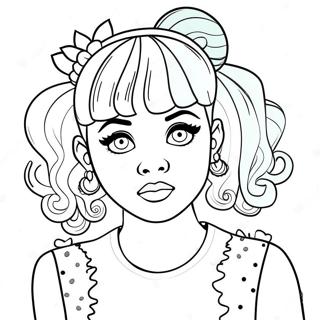 Melanie Martinez With Colorful Hair Coloring Page 11528-9448