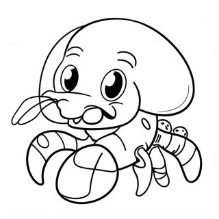 Cute Cartoon Lobster Coloring Page 11568-9477