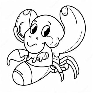 Cute Cartoon Lobster Coloring Page 11568-9478