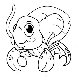 Cute Cartoon Lobster Coloring Page 11568-9479