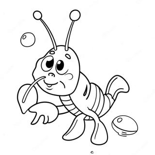 Cute Cartoon Lobster Coloring Page 11568-9480