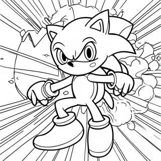 Silver Sonic In Action Coloring Page 11578-9487