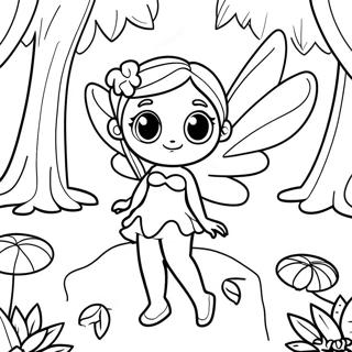 Enchanting Fairy In A Forest Coloring Page 11588-9494